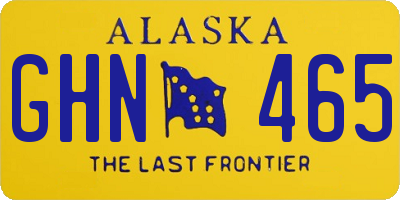 AK license plate GHN465