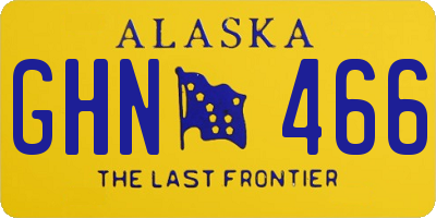 AK license plate GHN466