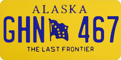 AK license plate GHN467