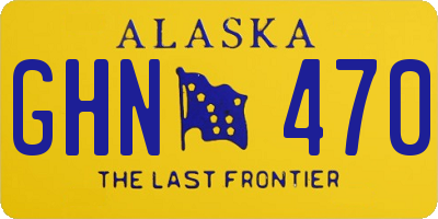 AK license plate GHN470