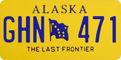 AK license plate GHN471