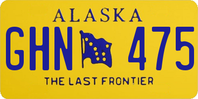 AK license plate GHN475