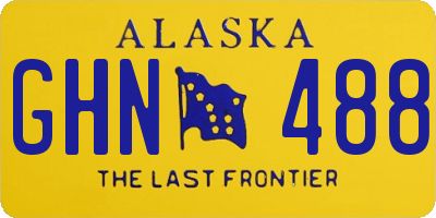 AK license plate GHN488