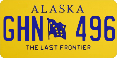 AK license plate GHN496