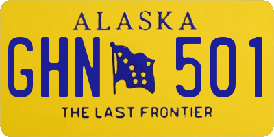 AK license plate GHN501