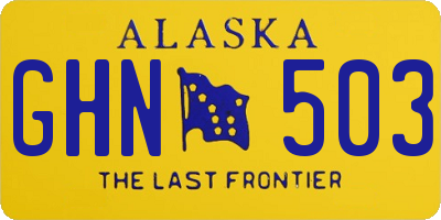 AK license plate GHN503