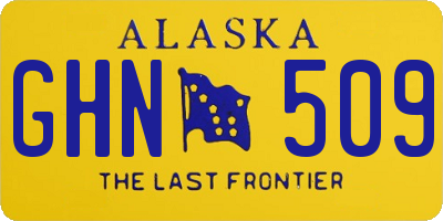 AK license plate GHN509