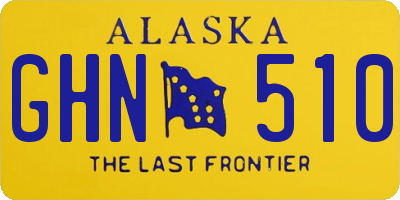 AK license plate GHN510
