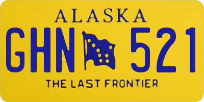 AK license plate GHN521