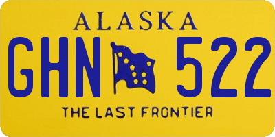 AK license plate GHN522
