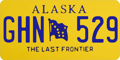 AK license plate GHN529