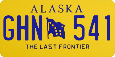 AK license plate GHN541