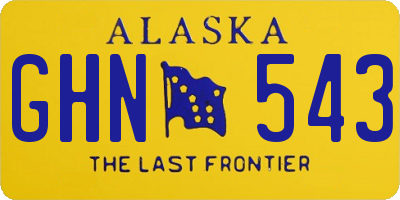 AK license plate GHN543