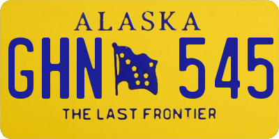AK license plate GHN545