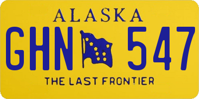 AK license plate GHN547