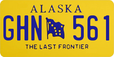 AK license plate GHN561