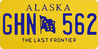 AK license plate GHN562