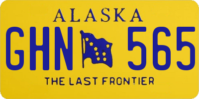 AK license plate GHN565