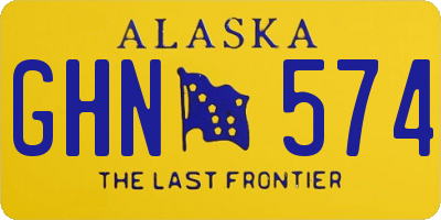 AK license plate GHN574