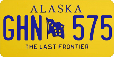 AK license plate GHN575