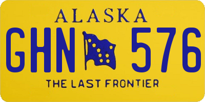 AK license plate GHN576