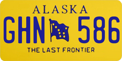 AK license plate GHN586