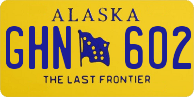 AK license plate GHN602