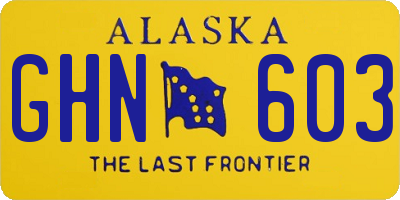 AK license plate GHN603