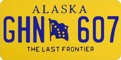 AK license plate GHN607