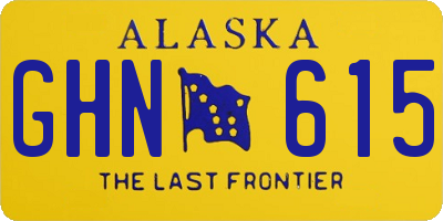 AK license plate GHN615