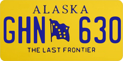 AK license plate GHN630