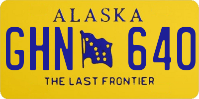 AK license plate GHN640