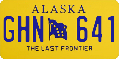 AK license plate GHN641