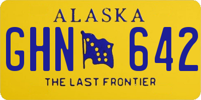 AK license plate GHN642