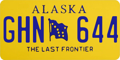 AK license plate GHN644