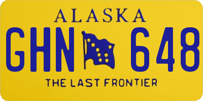 AK license plate GHN648