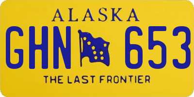 AK license plate GHN653
