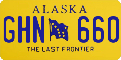 AK license plate GHN660