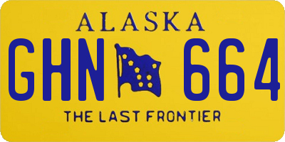 AK license plate GHN664