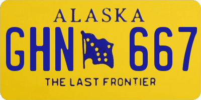 AK license plate GHN667