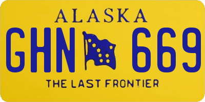 AK license plate GHN669