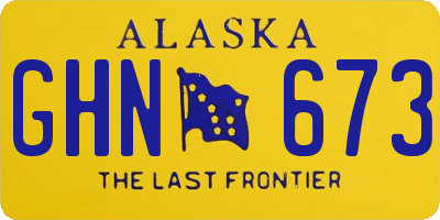 AK license plate GHN673