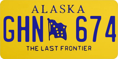 AK license plate GHN674