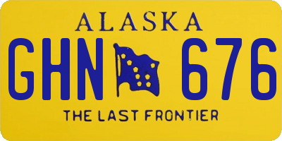 AK license plate GHN676