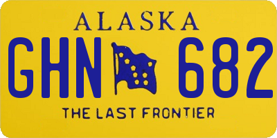 AK license plate GHN682