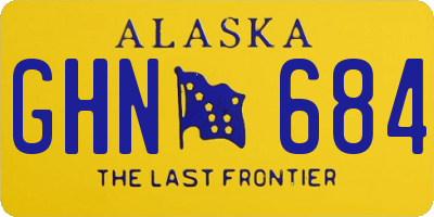AK license plate GHN684