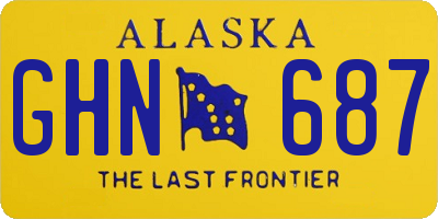 AK license plate GHN687