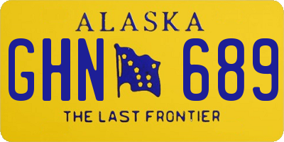 AK license plate GHN689