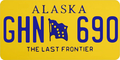 AK license plate GHN690