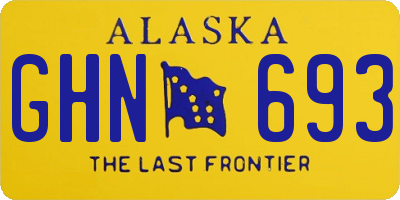 AK license plate GHN693